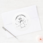 Snow Lover Cute Snowman Sticker                    (Envelop)