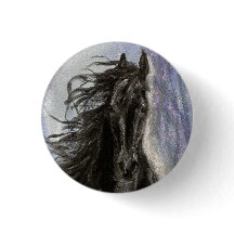 SNOW MAGIC Friesian Horse-knop