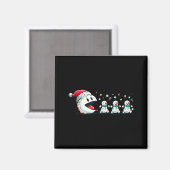 Snow Man Xmas Tee Snowman Gamer Magneet (Voorkant / Achterkant)