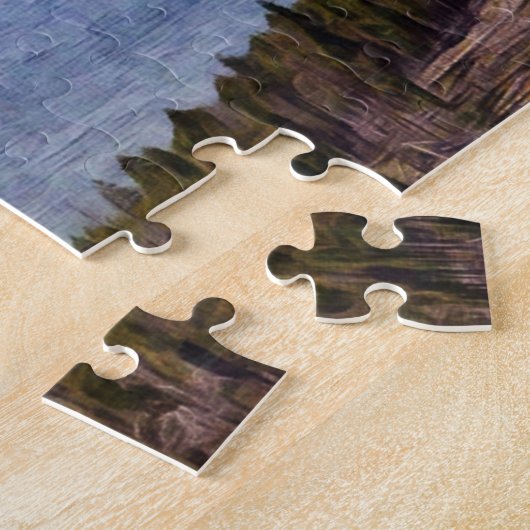 Snow Mountain Lake Scène Puzzle géant (Côté)