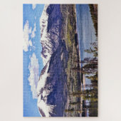 Snow Mountain Lake Scène Puzzle géant (Vertical)