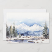 Snow Mountain Ski Landschap repetitie diner Kaart (Achterkant)