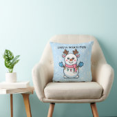 Snow Much Fun | Cute Winter Pillow Kussen (Stoel)