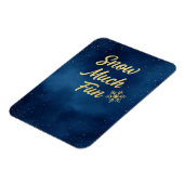 Snow Much Fun Winter Magnet – Gold Snowflake  (Côté Gauche)