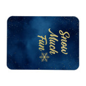 Snow Much Fun Winter Magnet – Gold Snowflake  Magneet (Horizontaal)