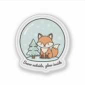 Snow Outside Glow Inside Fox Sticker | Winter Snow (Devant)