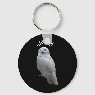 Snow Owl Personalized Sleutelhanger
