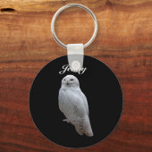 Snow Owl Personalized Sleutelhanger (Voorkant)