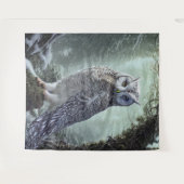 Snow Owl Tapestry Wandkleed (Voorkant (horizontaal))