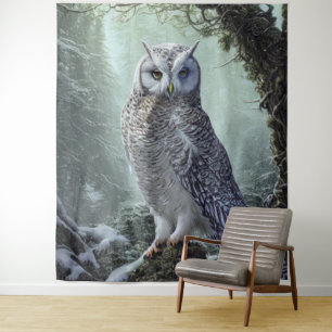 Snow Owl Tapestry Wandkleed