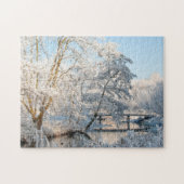 Snow Park Creek & Bridge, 252 pièces Jigsaw Puzzle (Horizontal)