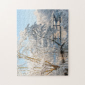 Snow Park Creek & Bridge, 252 pièces Jigsaw Puzzle (Vertical)
