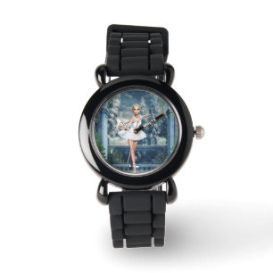 Snow Princess Ballerina Glitter Wrist Watch Horloge