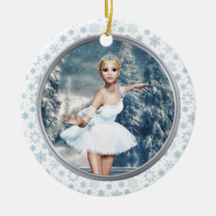 Snow Princess Ballerina Personalized Ornament