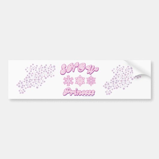 Snow Princess Bumpersticker (Voorkant)