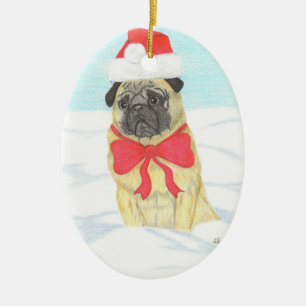 Snow Pug Inspirerend Ornament
