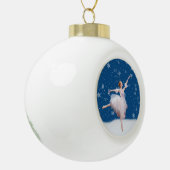 Snow Queen Ballerina  Keramische Bal Ornament (Links)
