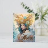 Snow Queen Fantasy Kunst Briefkaart (Staand voorkant)