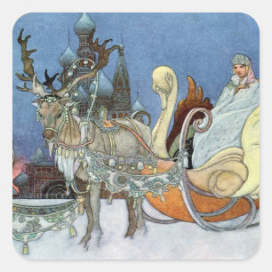 Snow Queen Ice Princess Vierkante Sticker