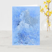 Snow Queen Wenskaart Kaart (Gele Bloem)