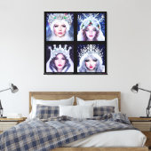 Snow Queens Winter Wonderland Wall Art Set Canvas Afdruk (Insitu (Slaapkamer))