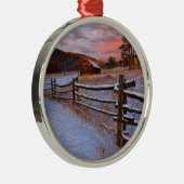 Snow Ranch Metalen Ornament (Rechts)
