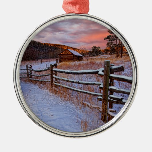 Snow Ranch Metalen Ornament (Voorkant)