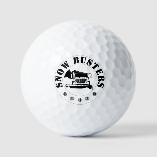 Snow Removal Business Uw Logo op maat toevoegen Golfballen (Voorkant)