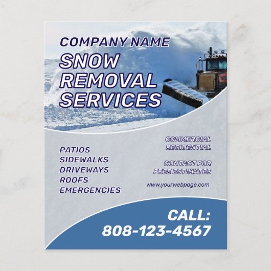 Snow removal service flyer (Voorkant)