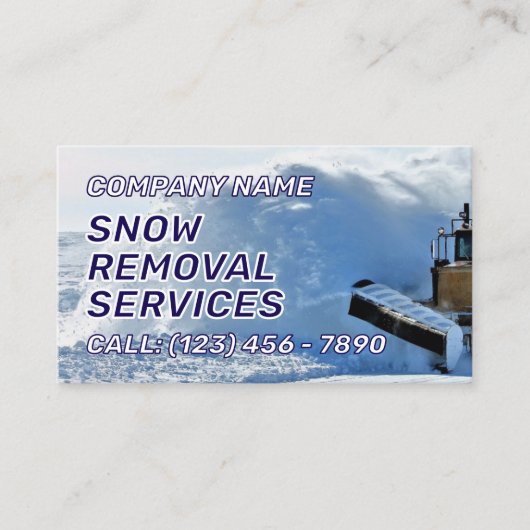 Snow removal services visitekaartje (Voorkant)