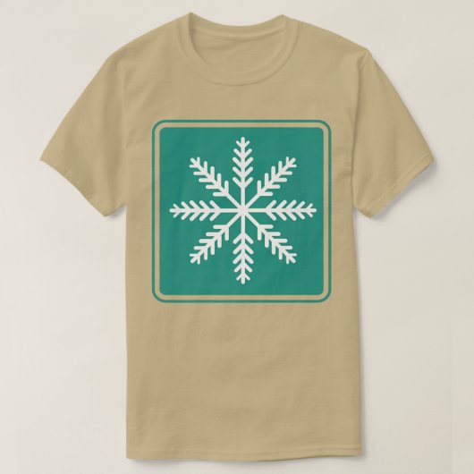 Snow Road Warning Sign T-shirt (Design voorkant)