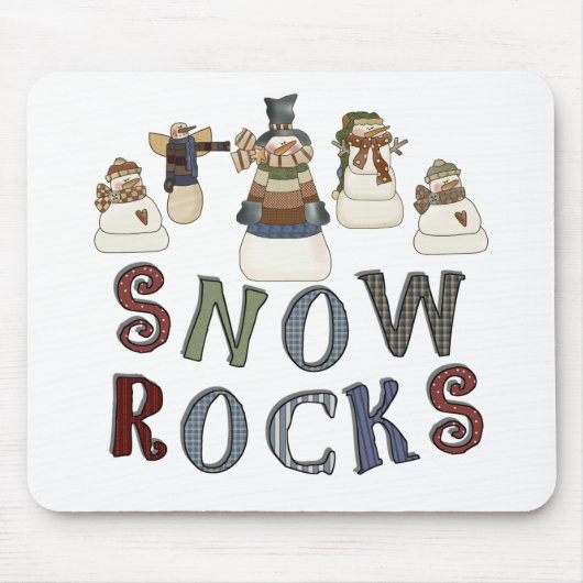 Snow Rocks T-shirts en geschenken Muismat (Voorkant)