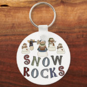 Snow Rocks T-shirts en geschenken Sleutelhanger (Voorkant)