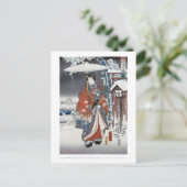 Snow Samurai Postcard Briefkaart (Staand voorkant)