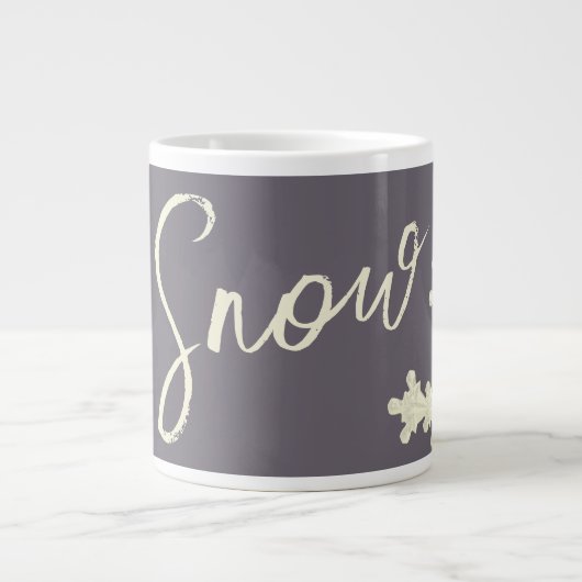 Snow script sugarplum purple butter cream elegant extra grote beker (Voorkant)