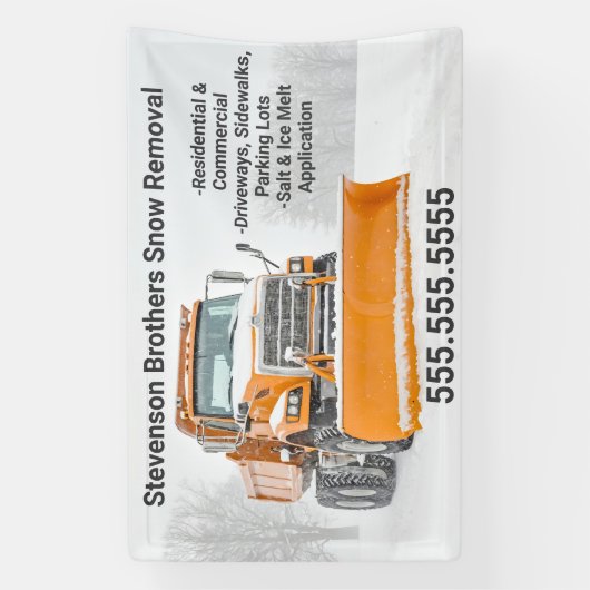 Snow Shoveling Verwijdering Bedrijf Marketing Spandoek (Verticaal)