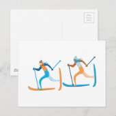 Snow Ski Briefkaart (Voorkant / Achterkant)