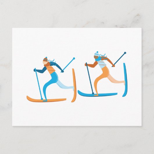 Snow Ski Briefkaart (Voorkant)