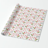 Snow Ski Holiday Gift Cadeaupapier (Uitgerold)