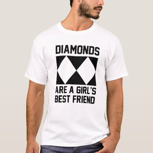 Snow Skiing Women's Diamond Girl's Best Friend Win T-shirt (Voorkant)