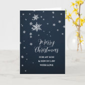 Snow Son & Son in Law vrolijk kerstfeest Kaart (Gele Bloem)