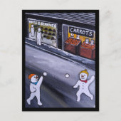 Snow Town Painting by Alfred Fox Briefkaart (Voorkant)