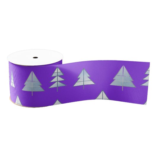 Snow Trees Elegant Winter Grosgrain Lint (Spoel)