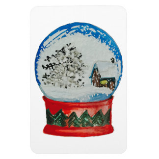 Snow Wereldbol Crystal Ball Winter Village Kerstmi Magneet