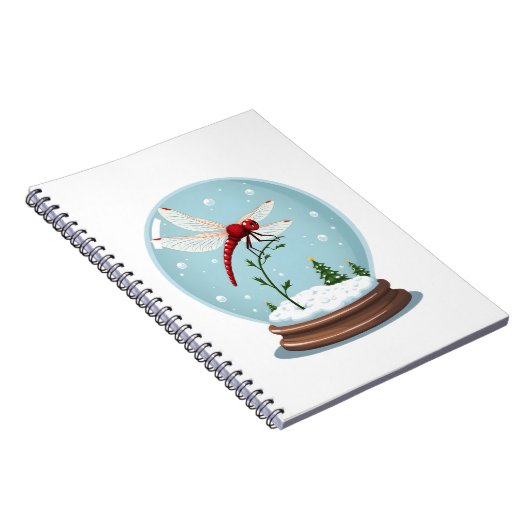 Snow Wereldbol Dragonfly Notitieboek (Rechterzijde)
