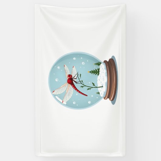 Snow Wereldbol Dragonfly Spandoek (Verticaal)