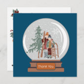 Snow Wereldbol Kerstmis Hartelijk dank (Voorkant / Achterkant)