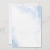 Snow Winter Dusty Blue Baby shower Kaart (Achterkant)