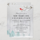 Snow Wonderland Nouvel An Eve Party Invitation (Devant / Derrière)