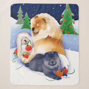 SNOWBABIES Chow 2020 Holiday SHERPA plaid